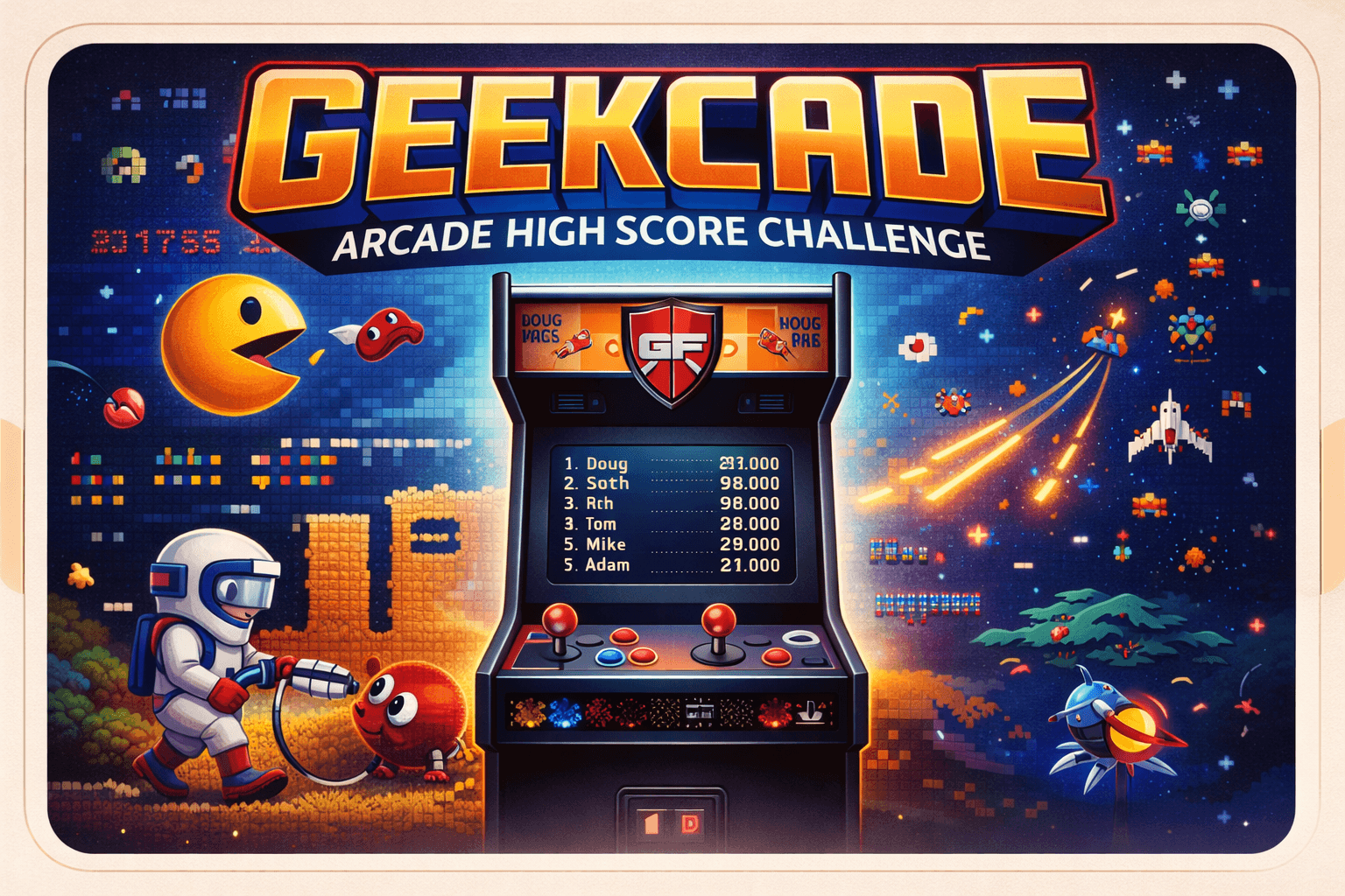GeekCade Arcade High Score Challenge
