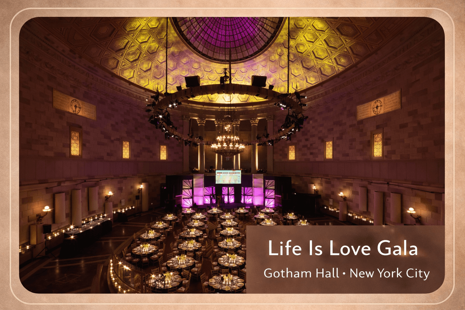 Life Is Love Gala at Gotham Hall